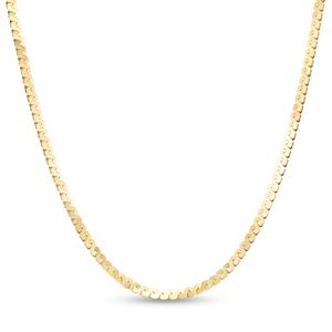 UnoAErre 14K Solid Yellow Gold Chain Extra Long Necklace Serpentine Unisex